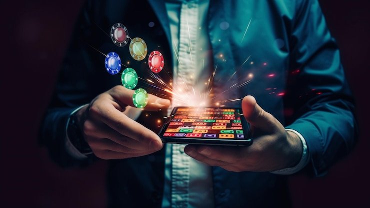 Tampilan antarmuka kasino digital modern dengan permainan live dealer yang interaktif